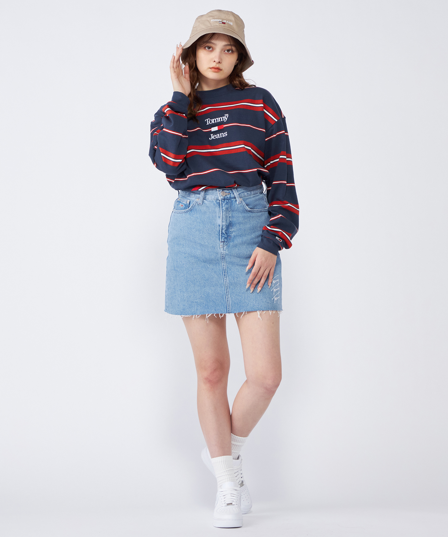 セール】トミージーンズ TOMMY JEANS ボーダーバッジロゴ