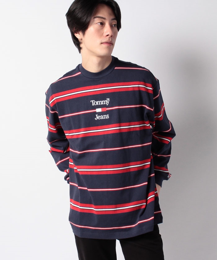 セール】トミージーンズ TOMMY JEANS ボーダーバッジロゴ