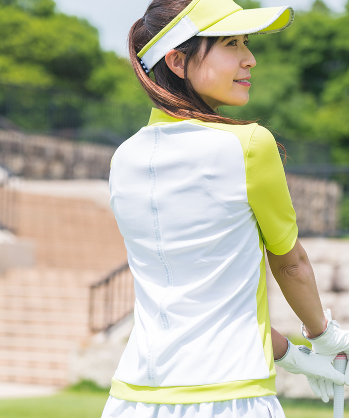 ランバンスポール　ベージュラインモックネック ランバンスポールベージュラインモックネック