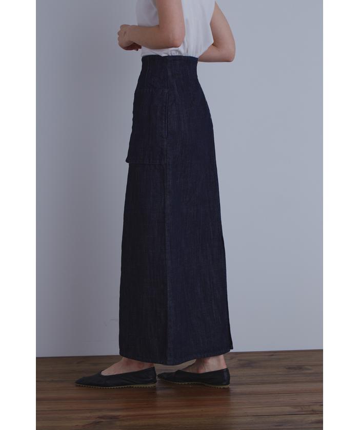 美品　ルフィル　LE PHIL　ライトデニム　ハイウエスト　ロングスカート 美品 LE PHIL （ルフィル） ライトデニムハイウエストスカート