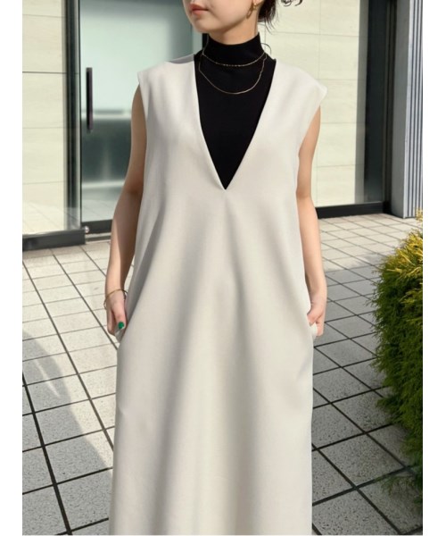 セール 50%OFF】ノースリニットVネックワンピースSET UP