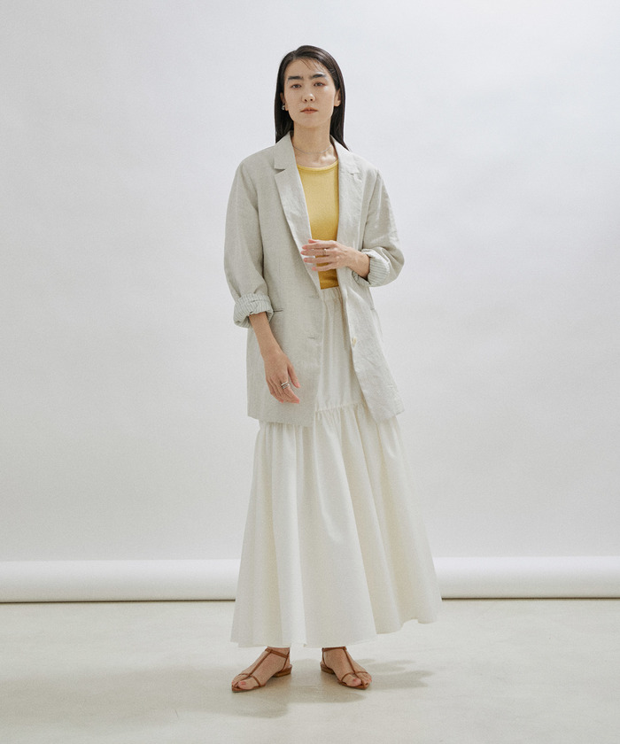 新品タグ付き　　サロンアダム・エ・ロペのリバティコラボのスカート　　元値約３万 セール 50%OFF】【追加】【WEB限定】【撥水機能付き】タフタ