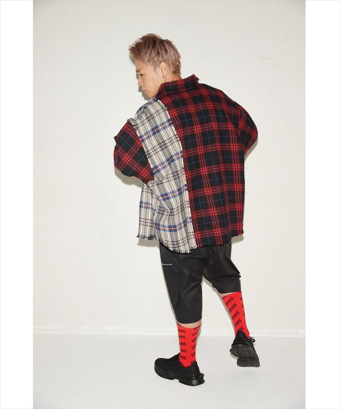Dankeschon/ダンケシェーン/CUT OFF CHECK SHIRT/カットオフ