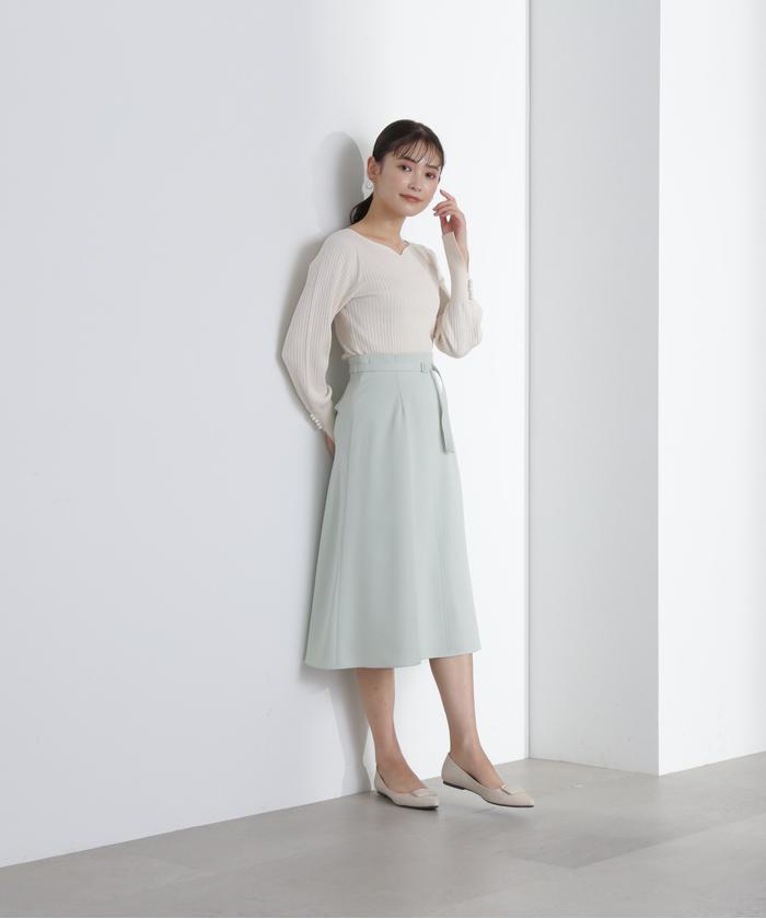 セール 50%OFF】ベルト付きフレアスカート(505123665