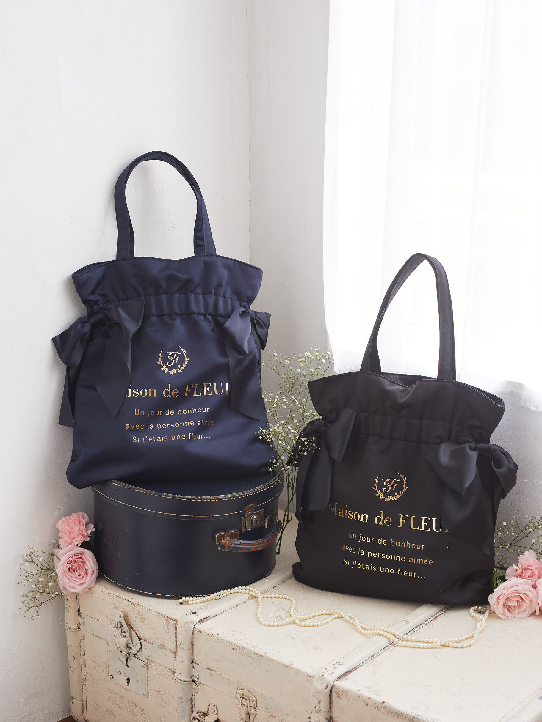 【Maison de FLEUR】トートSバッグ マルチポケット帆布トートSバッグ（トートバッグ）｜Maison de