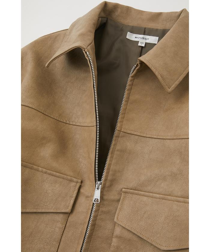 FAUX LEATHER BIG ジャケット(505131923) | マウジー(moussy) - d fashion