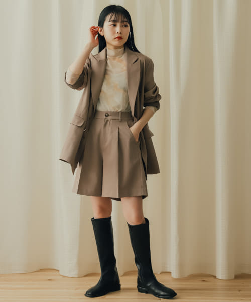 25AW 大人可愛い【HERMES】バミューダ パンツ センタープレス セール】センタープレスバミューダパンツ（その他パンツ