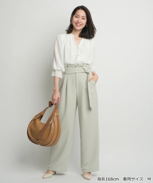8000円 [最終値下げ] JUSGLITTY パール釦ブラウス シャツ/ブラウス(七分/長袖)