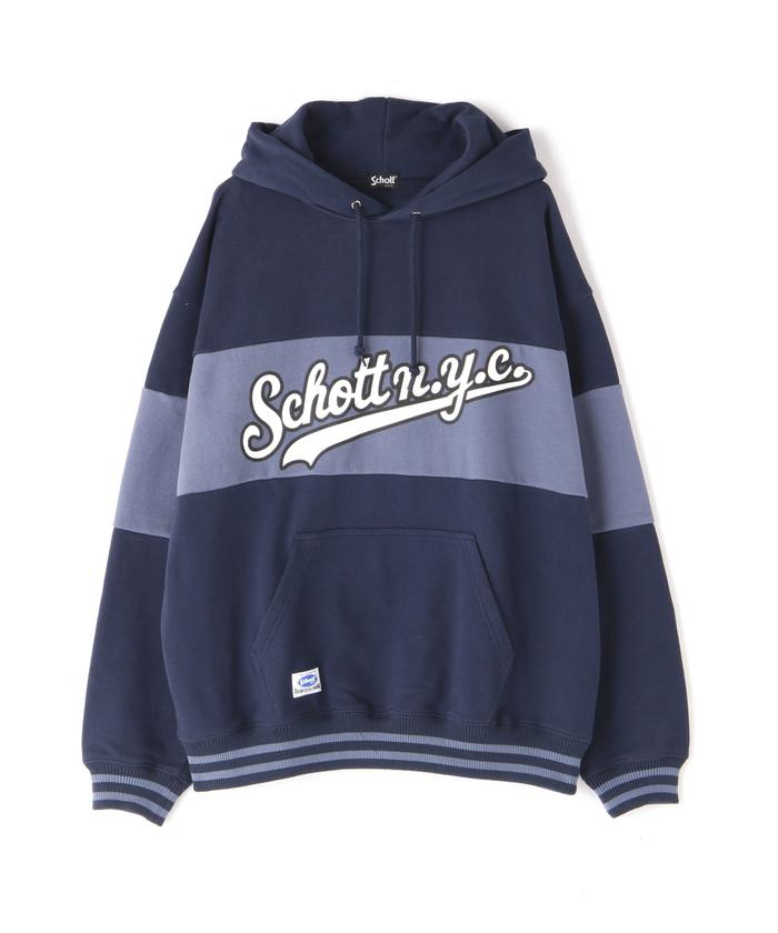 クーポン】【セール 50%OFF】LINE RIB HOODED PANELED SWEAT