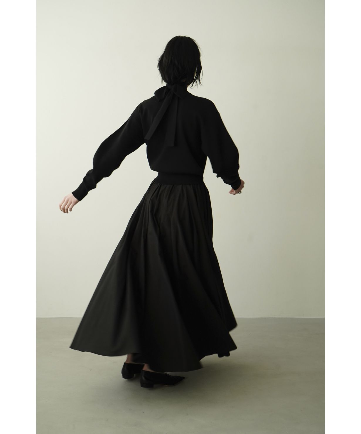 セール 50%OFF】W FACE NECK RIBBON KNIT TOPS(505135647 セール 50%OFF】W FACE NECK RIBBON KNIT TOPS(505135647