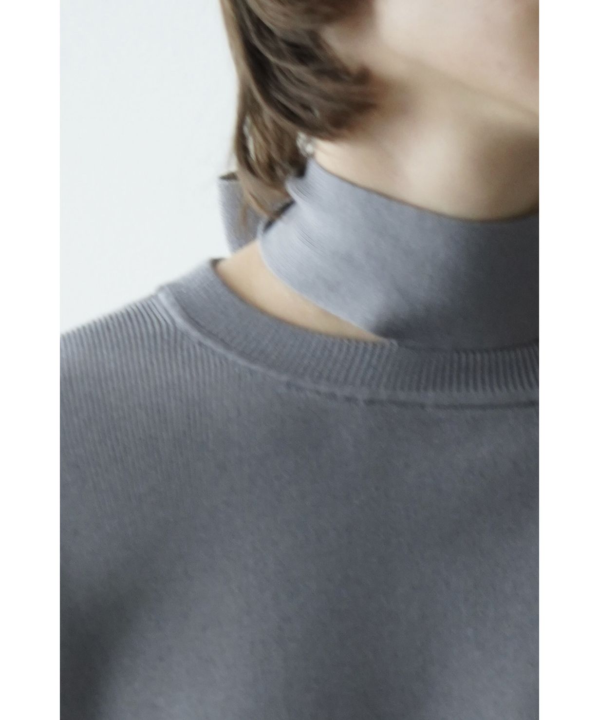 【新品】CLANE W FACE NECK RIBBON KNIT TOPS CLANE - ダブル フェイス リボン ニット トップス - W FACE NECK