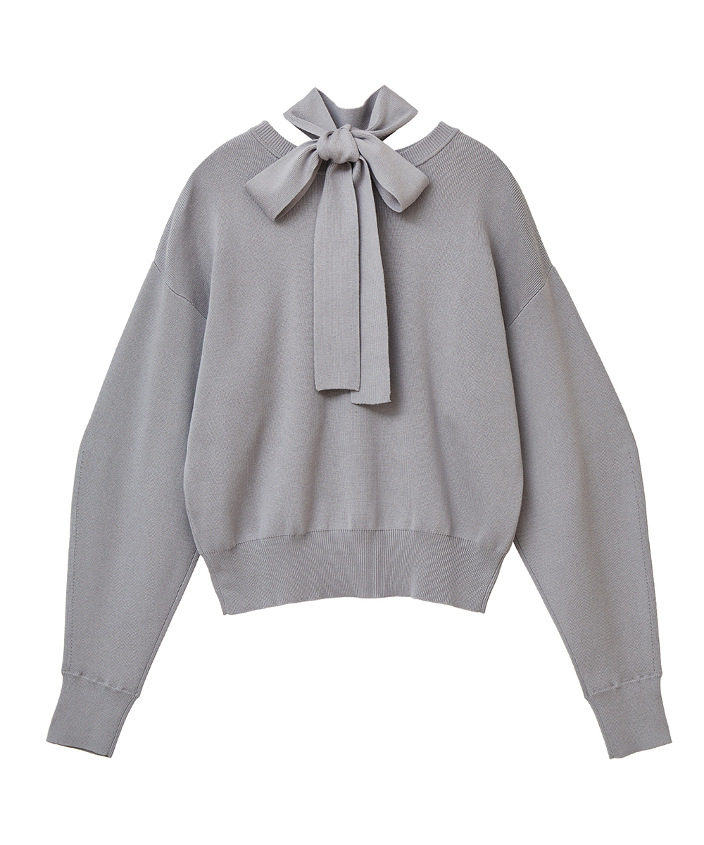 セール 50%OFF】W FACE NECK RIBBON KNIT TOPS(505135647 セール 50%OFF】W FACE NECK RIBBON KNIT TOPS(505135647