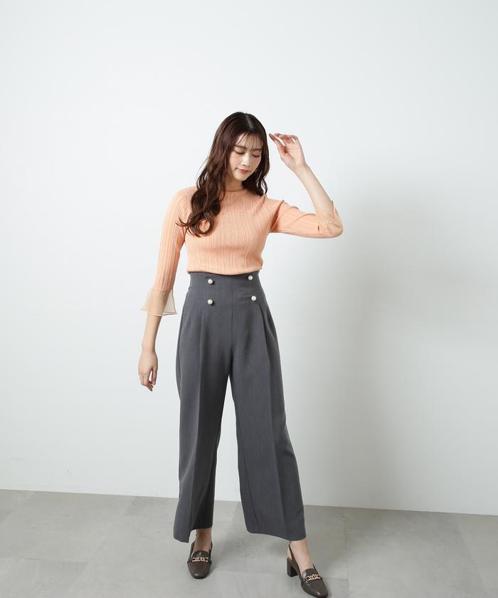 Jillバービー服 ◇パールボタンワイドパンツ(505137659) | ジル バイ ジル