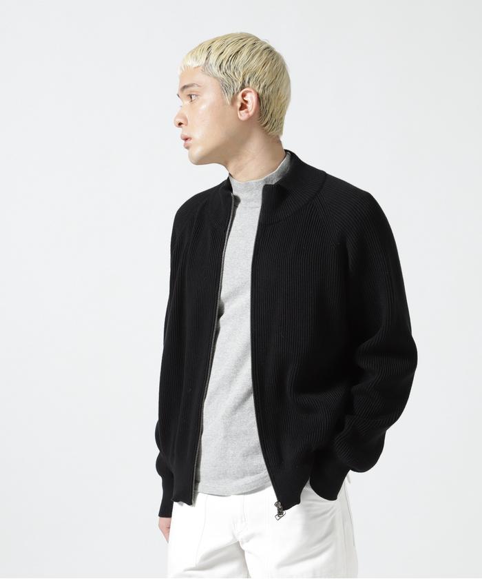 h beauty and youth ニットジップカーディガン ドライバーズ ジップアップ ドライバーズニット