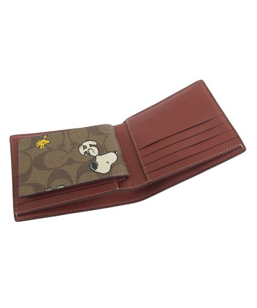 Coach × PEANUTS コーチ スヌーピー ピーナッツ コラボ 二つ折り Coach × PEANUTS コーチ スヌーピー ピーナッツ コラボ 二つ折り