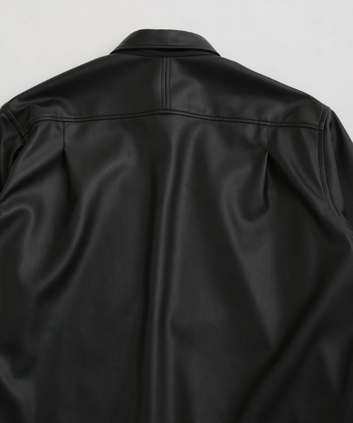 セール 60%OFF】LB.03/フェイクレザーリラックスシャツ