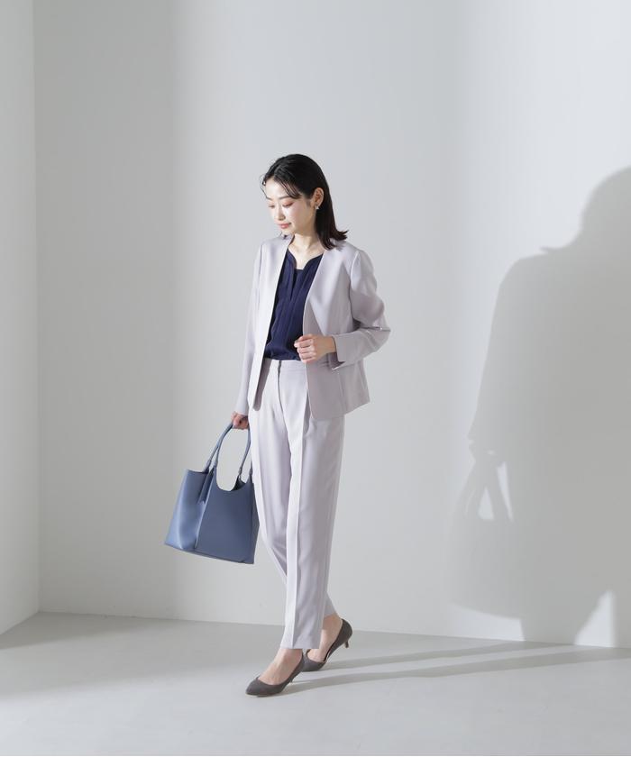 暮らしに便利なアイテム 洗える！】NATURAL BEAUTY BASIC パンツスーツ 春夏用（リネン スーツ・フォーマル・ドレス