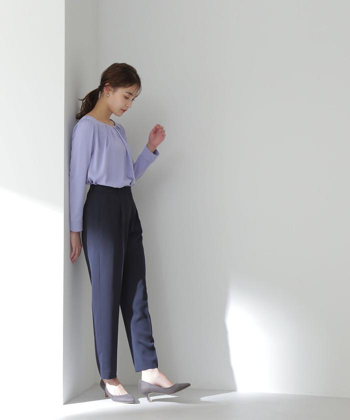 【洗える！】NATURAL BEAUTY BASIC パンツスーツ 春夏用 NATURAL BEAUTY BASIC スラックス パンツ サマードライタッチ