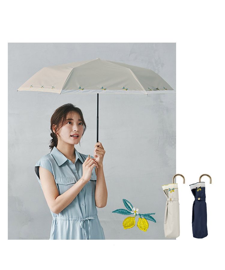 セール 50%OFF】【Wpc.公式】日傘 遮光レモン刺繍 ミニ 50cm