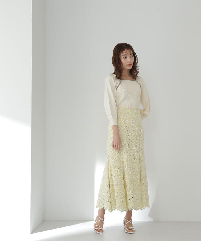 セール 50%OFF】｜美人百花4月号掲載｜バイカラースカラレース