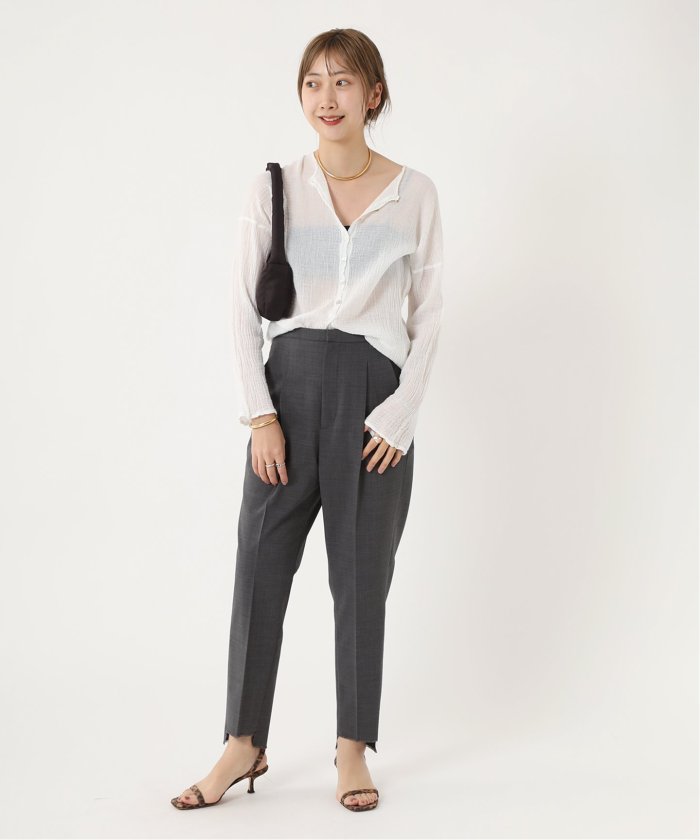 plage アトリエフランセ　SP HENLY NECK L/SL シャツ plage（プラージュ）の「【LES ATELIERS FRANCAIS DE CONFECTION