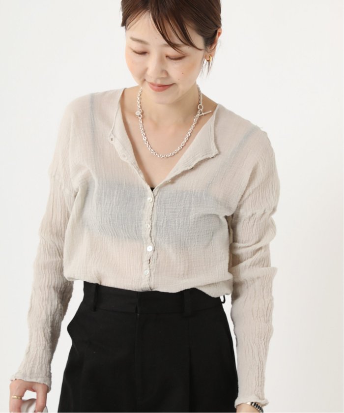 plage アトリエフランセ SP HENLY NECK L/SL シャツ LES ATELIERS FRANCAIS DE CONFECTION】別注 HENLY NECK L/SL