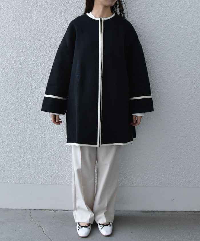 SHIPS any:〈UVカット〉ジャージー パイピング ノーカラー SHIPS any:〈UVカット〉ジャージー パイピング ノーカラー