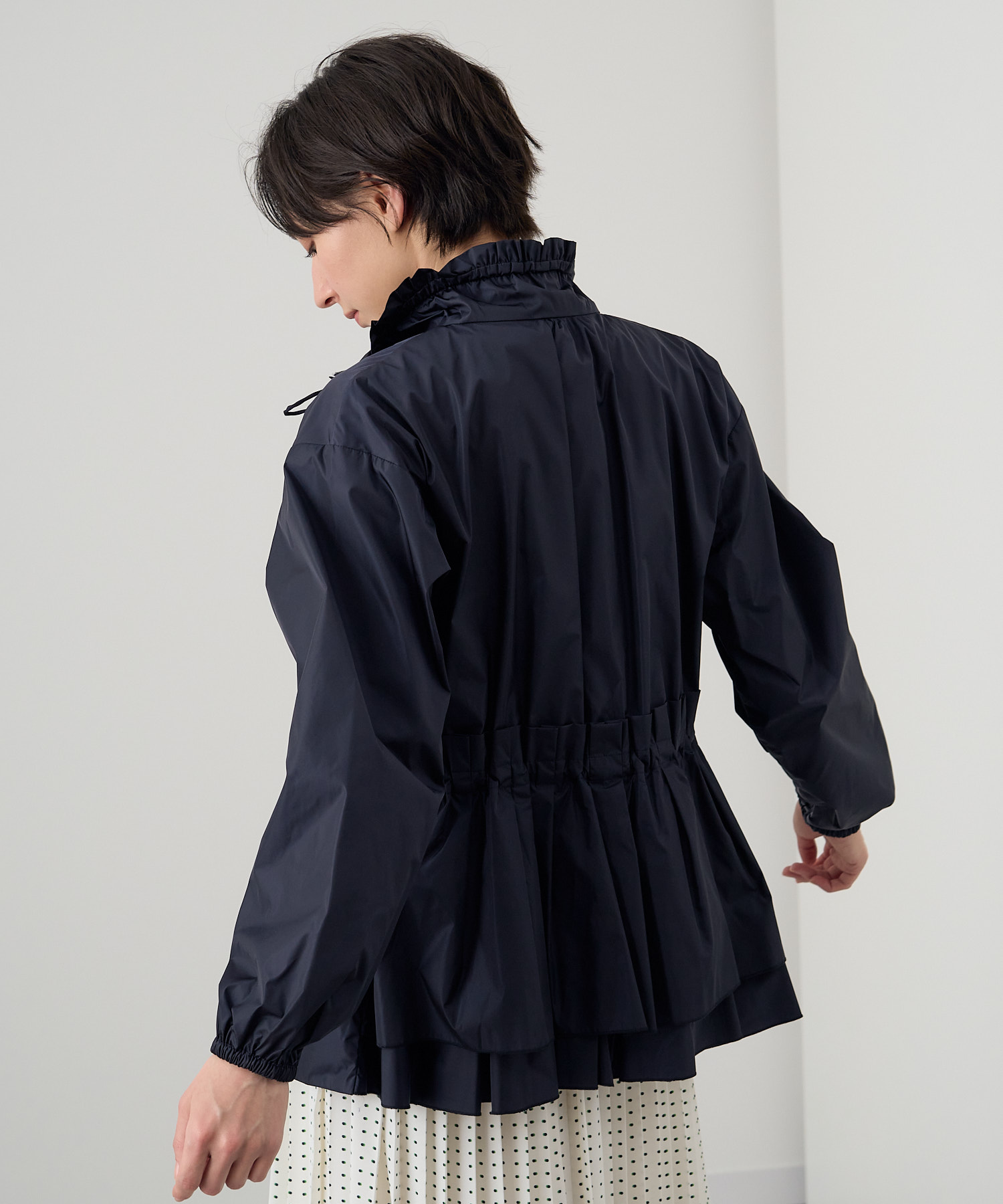 セール 40%OFF】ライトタフタペプラムギャザーブルゾン セール 40%OFF】ライトタフタペプラムギャザーブルゾン
