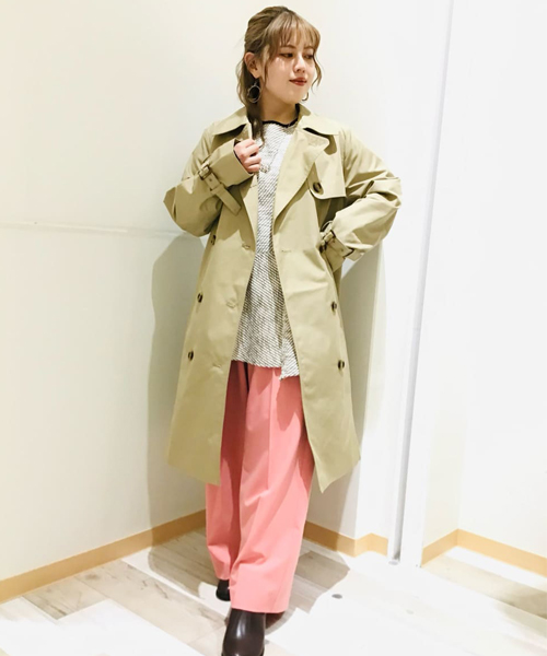 【大きいサイズ】エウルキューブ　トレンチコート　17号（4L） セール 40%OFF】【大きいサイズ/19号まであり】トレンチコート