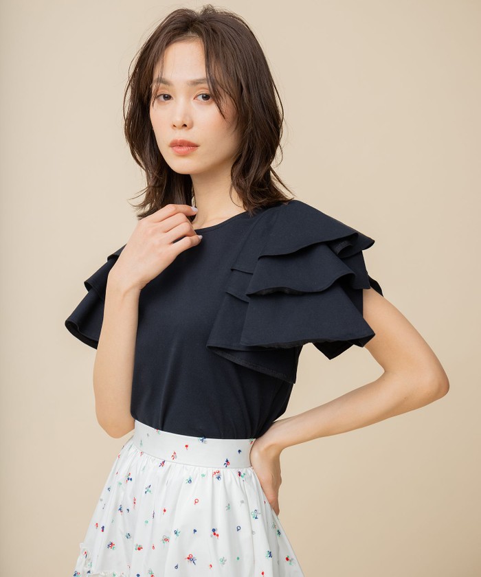 ファッションアイテム人気ランキング セール】【組曲×setsuko sagittaire】joyバスク Tシャツ シャツ+ブラウス(長袖+七分)