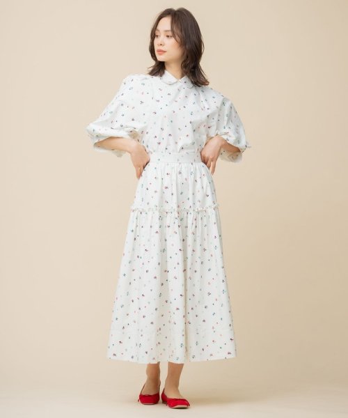 【組曲×setsuko sagittaire】ジュエリーボックス刺繍 スカート(505148484) | 組曲（小さいサイズ）(KUMIKYOKU(S SIZE)) - d fashion