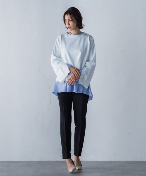 シルキーブロードストライプAラインブラウス≪洗濯機で洗える≫(505097325) | ロートレ・アモン(LAUTREAMONT) - d fashion