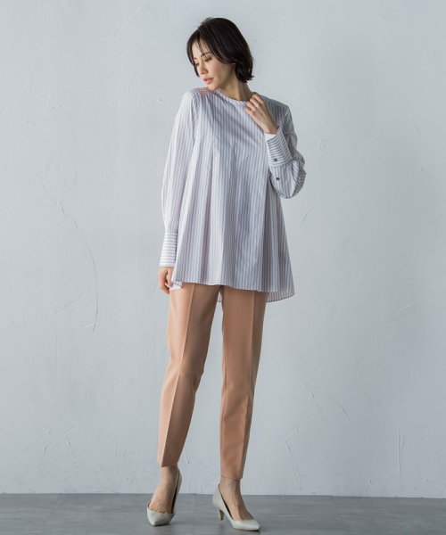 シルキーブロードストライプAラインブラウス≪洗濯機で洗える≫(505097325) | ロートレ・アモン(LAUTREAMONT) - d fashion