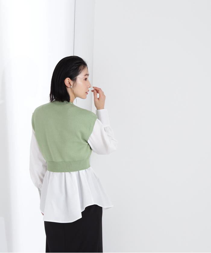 セール 60%OFF】チュニックブラウス×ニットベストセット