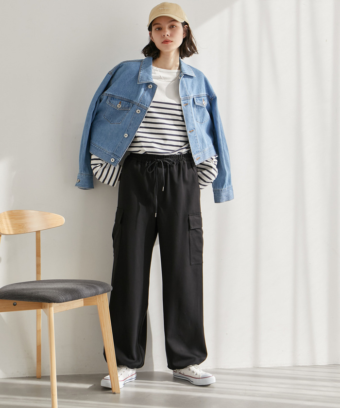 セール 23%OFF】【一部店舗限定】リンクコーデ/パネル切り替えボーダー