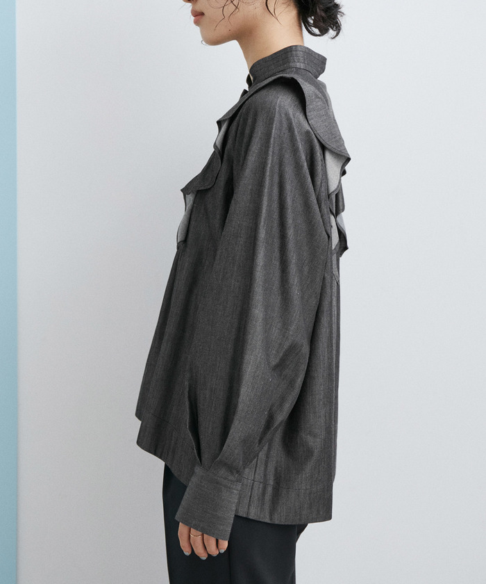 セール】【WEB限定】ステッチワークカラーブラウス(505152361