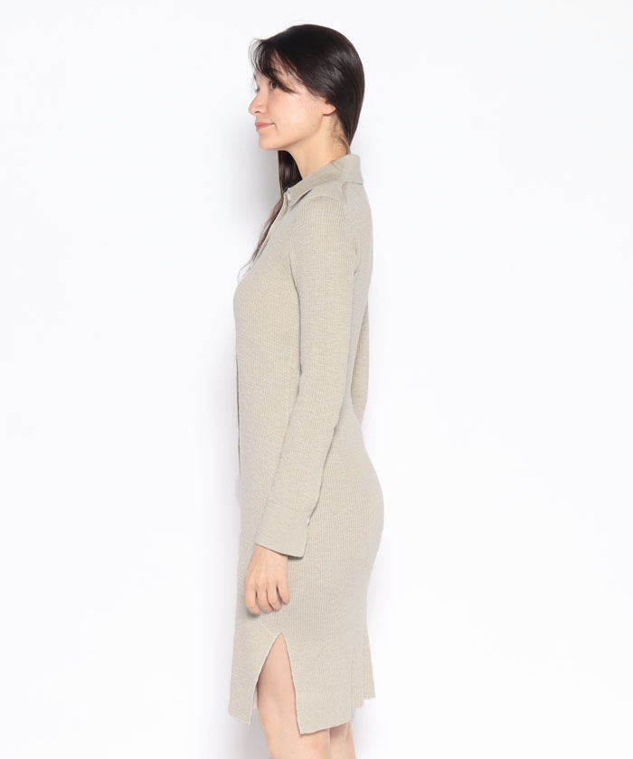 Theory　Fine Slub Rib Shirt Dress