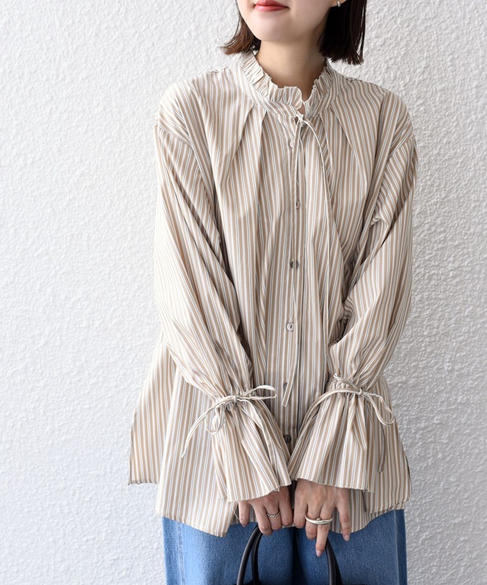 極美品✨シップス ブロード ストライプ キャンディ スリーブ