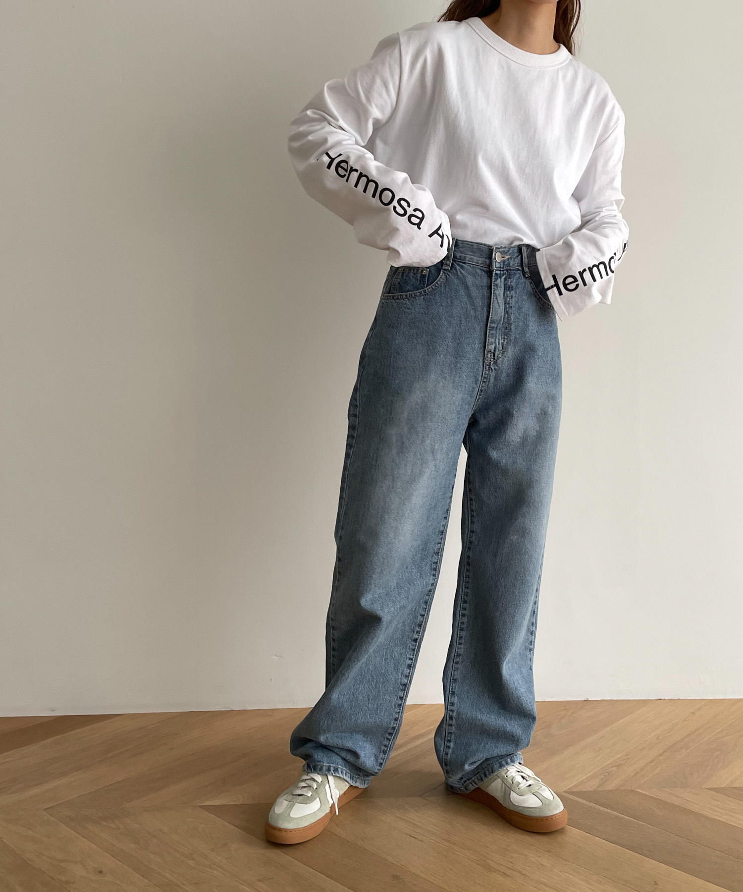 キャナルジーン CANAL JEAN arc(アーク)袖プリントロングTシャツ