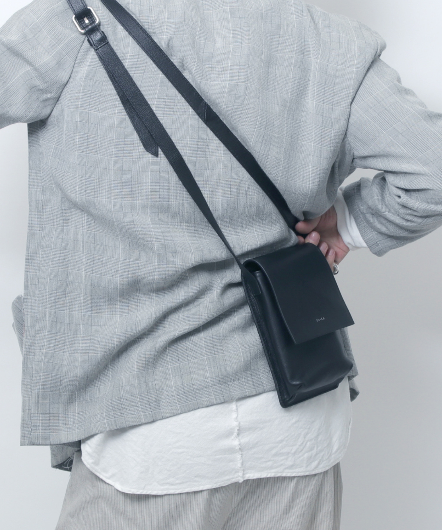 YArKA/ヤーカ】real leather box flap shoulder bag [Alnitak3]/リアル