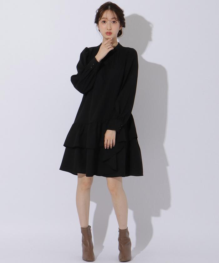 kutir ワンピース 「クティールとレトロ」フリル襟ジャガード