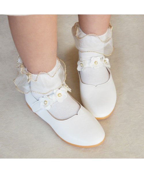 キッズフォーマル靴　子供フォーマル靴　白色　ホワイト