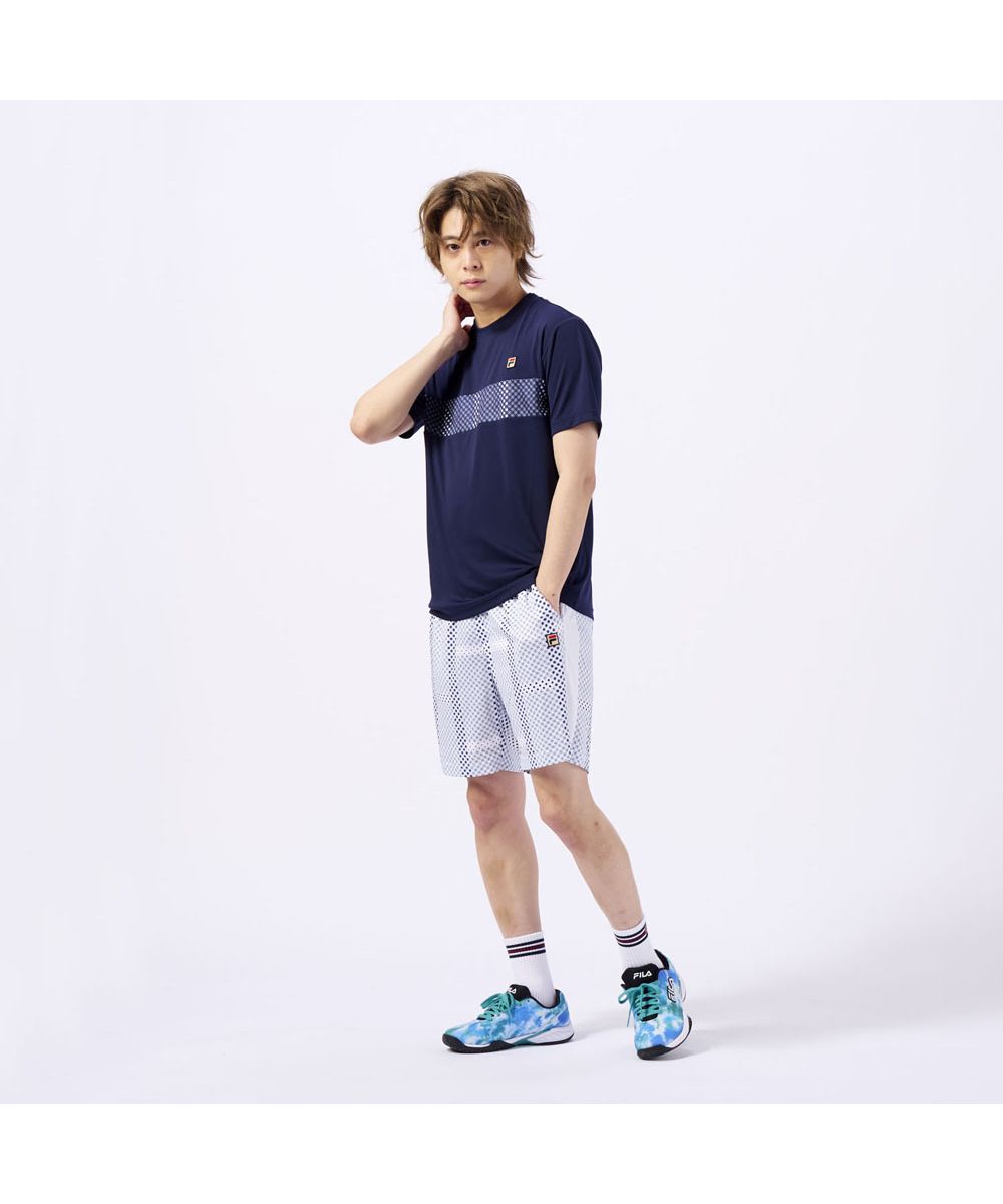 セール】【テニス】ハーフパンツ 小紋水玉柄 スポーツウェア