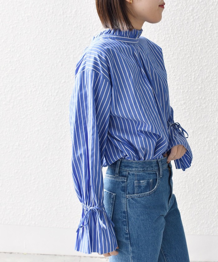 極美品✨シップス ブロード ストライプ キャンディ スリーブ