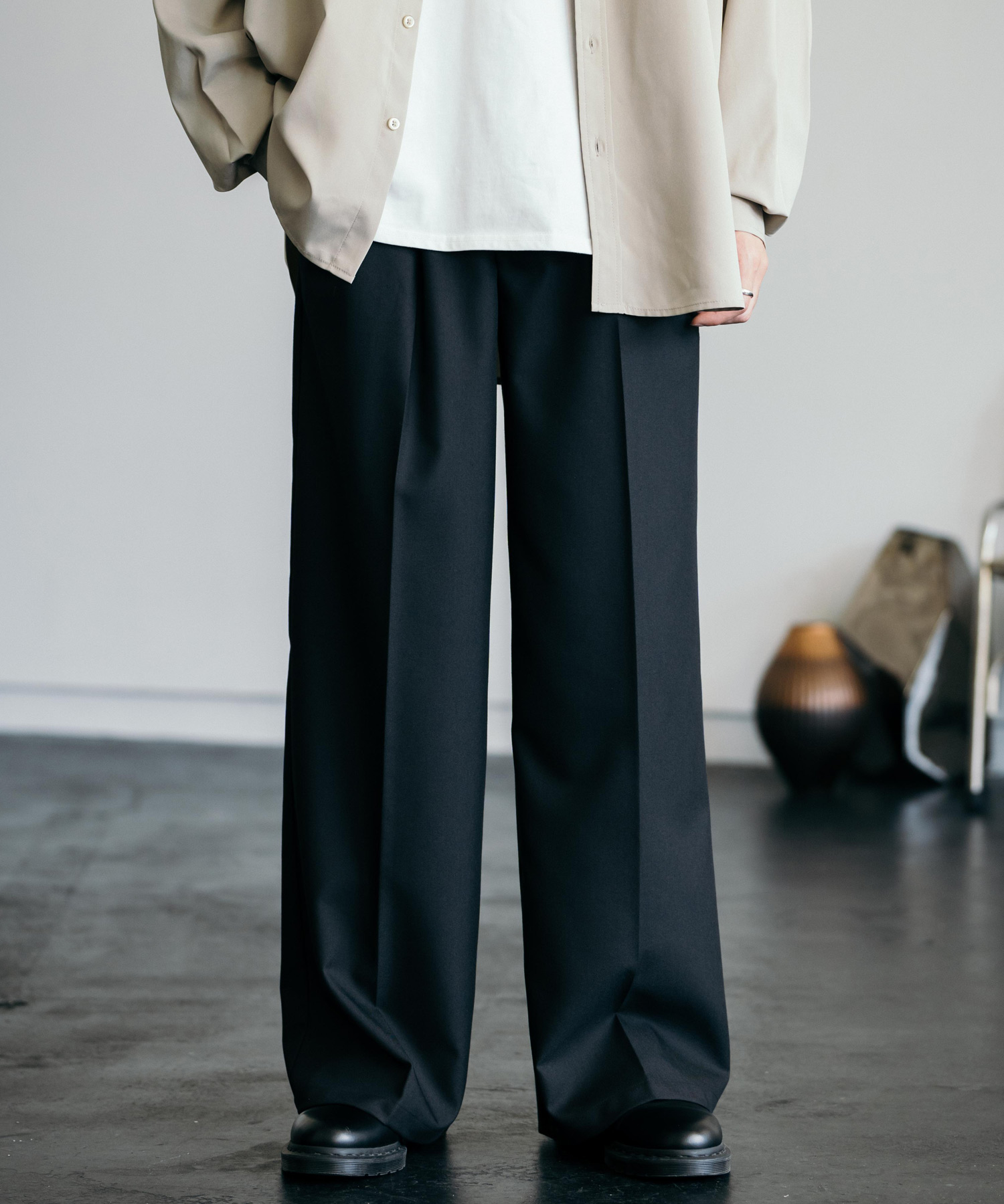 ロッキーモンロー Rocky Monroe ワイドパンツ スラックス メンズ