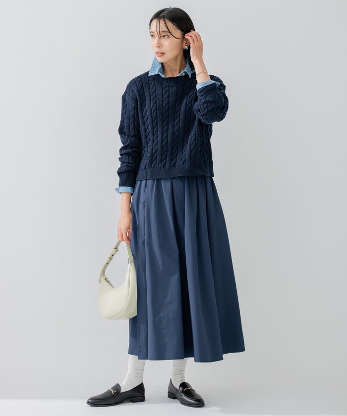セール】【洗える】23区DENIM ライトダンガリー シャツ
