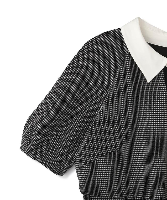 セール 30%OFF】フロントスリットエリツキレイヤードワンピース