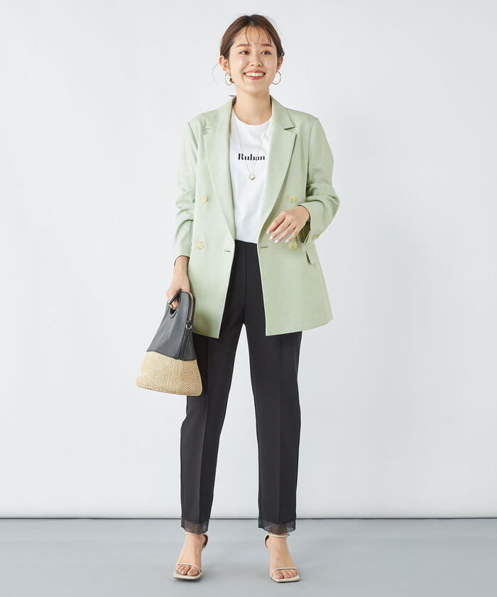NOLLEY'S（ノーリーズ）の「ウォッシャブル麻混ダブルジャケット