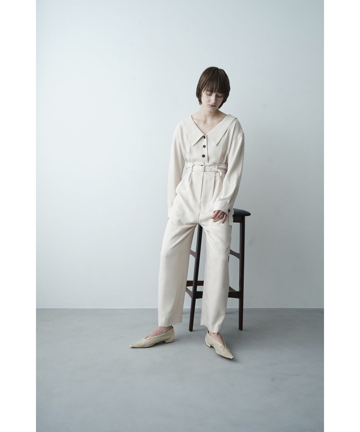 クラネ2WAY FLAT COLLAR ALL IN ONE セール】2WAY FLAT COLLAR ALL IN ONE（つなぎ/オールインワン