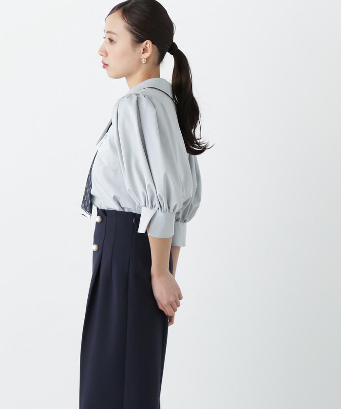◇モノグラムスカーフツキブラウス(505157775) | ジル バイ ジル